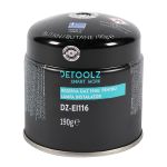 Rezervă gaz butan Detoolz 190g cu valvă pentru lampă de instalator