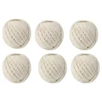 Set 6 ghemuri sfoară din bumbac alb Micul Fermier, 100 g/ghem