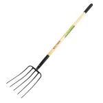 Furcă cu 5 dinți din oțel, mâner din lemn 1520 mm – Micul Fermier