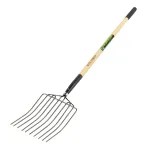 Furcă pentru gunoi de grajd cu 10 dinți și coadă din lemn 1600 mm Micul Fermier