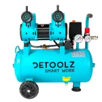 Compresor fără ulei Detoolz 24L, 1500W, 154 l/min, 8 bar, 2 prize aer