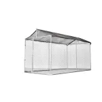 Padoc exterior pentru câini Micul Fermier 4x2x2,2 m, oțel galvanizat, cu acoperiș