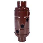 Burlan recuperator de căldură rotund 120 mm, maro, pentru sobă – Micul Fermier