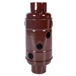 Burlan recuperator de căldură rotund 120 mm, maro, pentru sobă – Micul Fermier