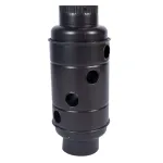 Burlan recuperator de căldură rotund 130 mm, gri mat, pentru sobă și șemineu