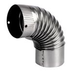 Cot 90° pentru sobă pe lemne, Ø120 mm, tablă zincată 0,4 mm – Micul Fermier