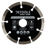 Disc diamantat segmentat Detoolz 115 mm, 22,2 mm, pentru taiere uscata