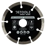 Disc diamantat segmentat Detoolz 115 mm, 22,2 mm, pentru taiere uscata