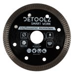 Disc diamantat turbo Detoolz 115 mm, 22,2 mm, pentru tăiere umedă/uscată
