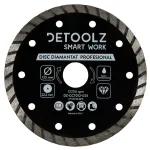 Disc diamantat turbo Detoolz 125 mm, 22,2 mm, pentru tăiere umedă și uscată
