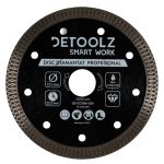 Disc diamantat turbo Detoolz 125 mm, 22,2 mm, pentru tăiere umedă și uscată