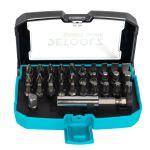 Set biți Detoolz 32 piese din Cr-V cu prelungitor magnetic, în cutie