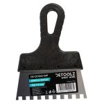 Șpaclu zimțat Detoolz 150x8 mm pentru aplicare adeziv, mâner ergonomic