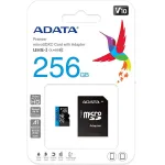 Card MicroSD ADATA, 256GB, UHS-I, Class 10, A1 -AUSDX256GUICL10A1 SafetyGuard Surveillance