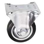 Roată fixă Detoolz din cauciuc 125x34,5 mm, pentru cărucioare și mobilier