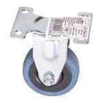 Roată fixă Detoolz 50x17 mm din cauciuc + PP, cu placă de montaj, model G01