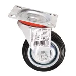 Roată pivotantă Detoolz din cauciuc 75x22 mm, cu placă de prindere