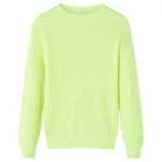 Pulover pentru copii tricotat, galben neon, 116 GartenMobel Dekor
