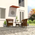 Copertină retractabilă, portocaliu și maro, 150 x 150 cm GartenMobel Dekor