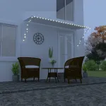 Copertină retractabilă cu LED, crem, 300 x 150 cm GartenMobel Dekor