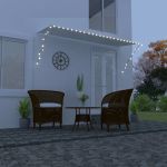 Copertină retractabilă cu LED, crem, 350 x 150 cm GartenMobel Dekor