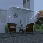 Copertină retractabilă cu LED, crem, 350 x 150 cm GartenMobel Dekor