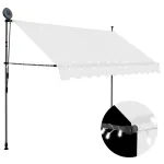 Copertină retractabilă manual cu LED, crem, 300 cm GartenMobel Dekor