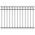 Panou de gard din oțel 1,7x1 m negru GartenMobel Dekor
