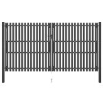 Poartă de gard de grădină, oțel, 400x200 cm, antracit GartenMobel Dekor