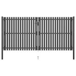 Poartă de grădină din oțel, 400x175 cm, antracit GartenMobel Dekor