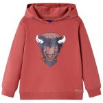 Hanorac cu glugă pentru copii, roșu ars, 140 GartenMobel Dekor