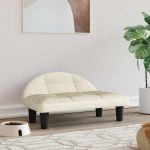 Pat de câini, crem, 70x52x30 cm, catifea GartenMobel Dekor