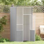 Colivie pentru păsări gri 115x78x200 cm oțel galvanizat GartenMobel Dekor