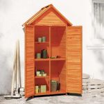 Magazie de unelte de grădină maro 89x52,5x175cm lemn masiv pin GartenMobel Dekor