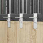 Cârlige portabil pentru găleată 3 buc. argintiu oțel galvanizat GartenMobel Dekor