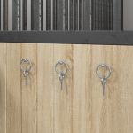 Inele de prindere cu șuruburi și ocheți, 3 buc., argintiu, oțel GartenMobel Dekor