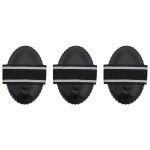 Piepteni de îngrijire curry, 3 buc., negru, oțel GartenMobel Dekor