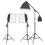 Set de iluminat pentru studio cu trepied și softbox GartenMobel Dekor