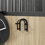 Suport de căpăstru montat pe perete, negru, fier GartenMobel Dekor