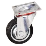 Roată pivotantă Detoolz din cauciuc 125x34,5 mm pentru cărucioare