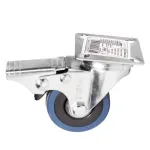 Roată pivotantă Detoolz 75x21 mm din cauciuc și PP, pentru cărucioare