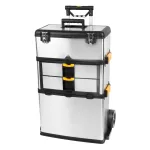 Cutie pentru scule Strend Pro din inox, pe roți cu mâner, 3 module, 36 kg