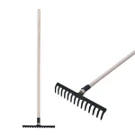 Greblă de grădină Strend Pro R105 cu 14 dinți și coadă din lemn 160 cm