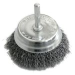 Perie cupă ondulată Strend Pro CCB-509, 63 mm, cu ax, sârmă 0,3 mm