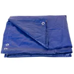 Prelată rotundă de acoperire 3,6 m, 120 g/mp, albastră, cu ocheți