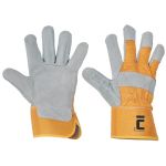 Mănuși de protecție Eider Yellow 10/XL din piele și bumbac, galbene