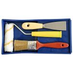 Set de vopsit 4 piese Strend Pro G04693 cu rolă, pensulă și spatulă