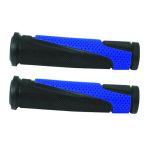 Mansoane bicicleta ergonomice anti-alunecare, bi-color negru-albastru, 130 mm