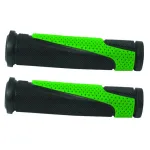 Mansoane bicicletă ergonomice Caper din TPR, anti-alunecare, bi-color negru/verde, 130 mm