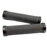 Mansoane ghidon Strike 130 mm, ergonomice TPR, cu inele de blocare aluminiu, negru-gri